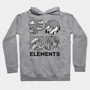 Four Elements Air Earth Water Fire Greek Triangle Symbols Hoodie